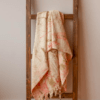 fair-trade human trafficking hand loomed coton marble throw gold