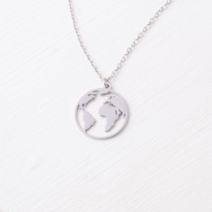 The Silver World Pendant Necklace