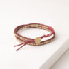 human trafficking fair-trade jewelry red leather bracelet