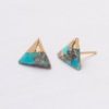 fair-trade human trafficking ezra turquoise triangle stud earrings