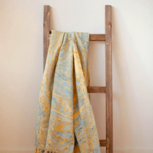 fair-trade human trafficking hand loomed marble throw pink