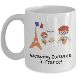 Weaving Cultures in France mug